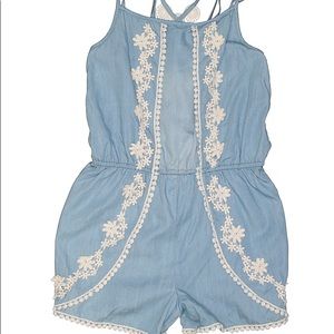 Hanah Banana Denim Romper